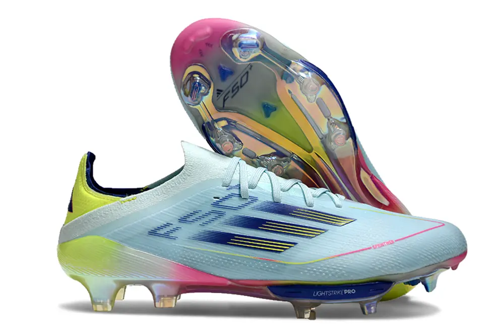 Adidas F50+ Elite Lightstrike Pro FG - Ice/Neon Yellow/Coral Pink