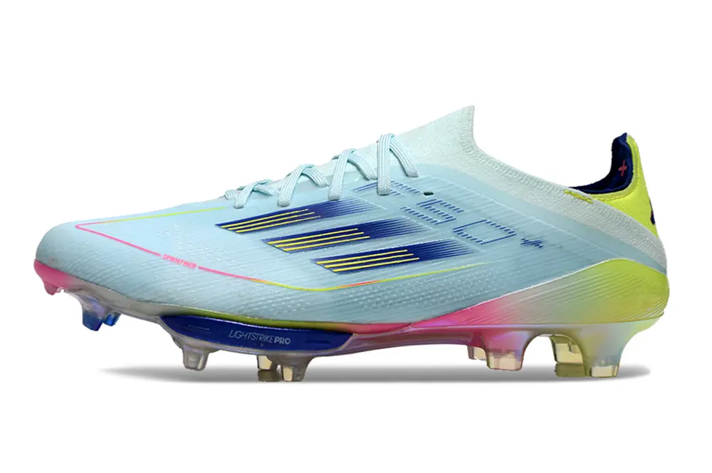 Adidas F50+ Elite Lightstrike Pro FG - Ice/Neon Yellow/Coral Pink