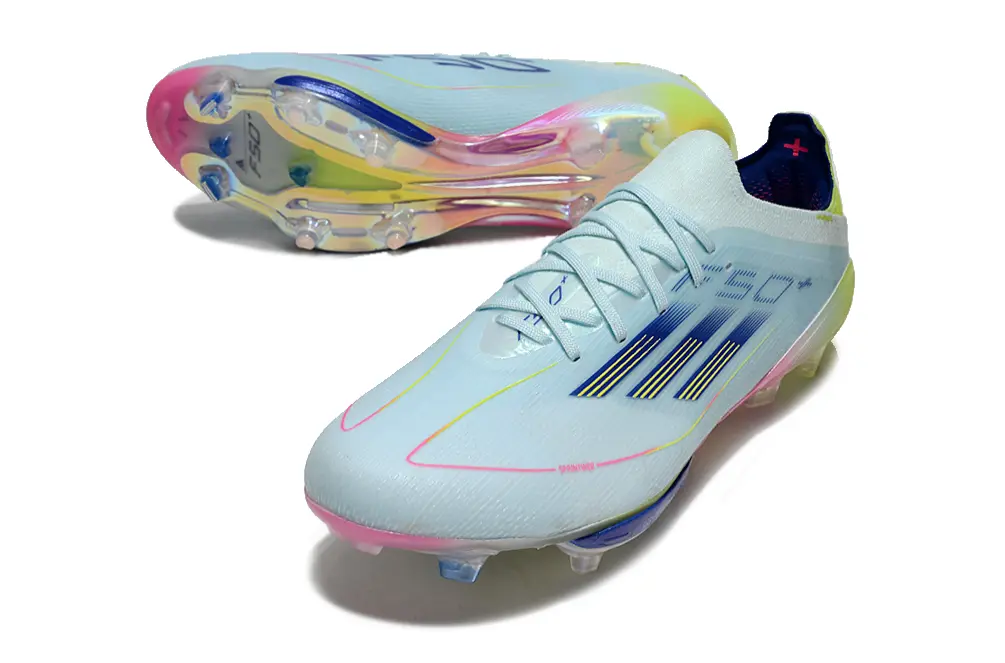 Adidas F50+ Elite Lightstrike Pro FG - Ice/Neon Yellow/Coral Pink