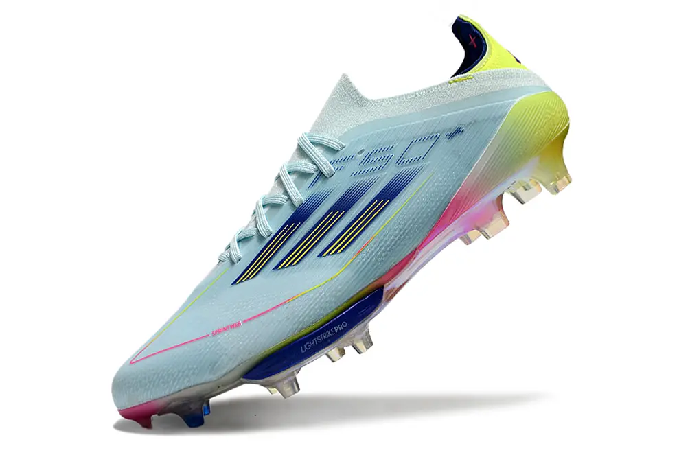 Adidas F50+ Elite Lightstrike Pro FG - Ice/Neon Yellow/Coral Pink
