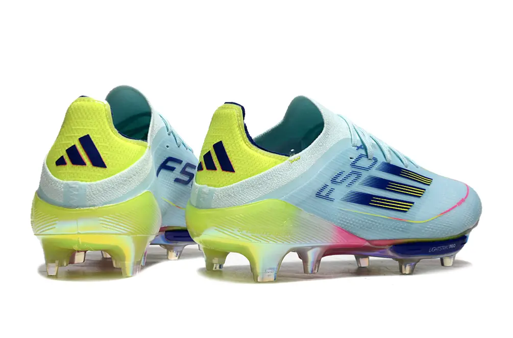 Adidas F50+ Elite Lightstrike Pro FG - Ice/Neon Yellow/Coral Pink