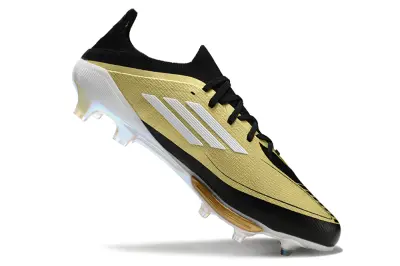 Messi x Adidas F50+ Elite Lightstrike Pro FG - Black/Metallic Gold/Shimmering White