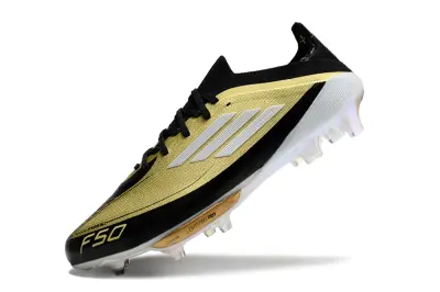Messi x Adidas F50+ Elite Lightstrike Pro FG - Black/Metallic Gold/Shimmering White