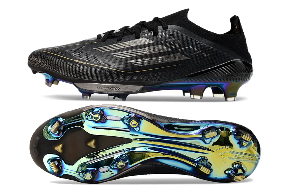 Adidas F50+ Elite Lightstrike Pro FG - Black/Iridescent Black/Gold