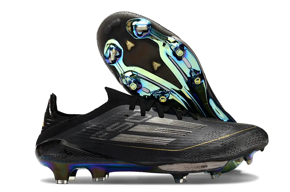 Adidas F50+ Elite Lightstrike Pro FG - Black/Iridescent Black/Gold