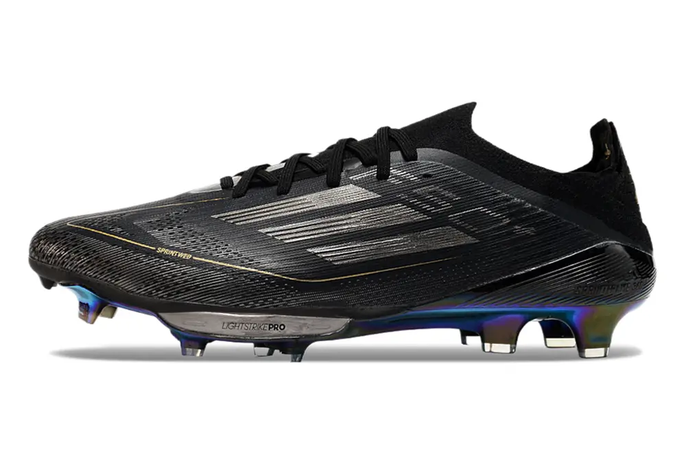 Adidas F50+ Elite Lightstrike Pro FG - Black/Iridescent Black/Gold
