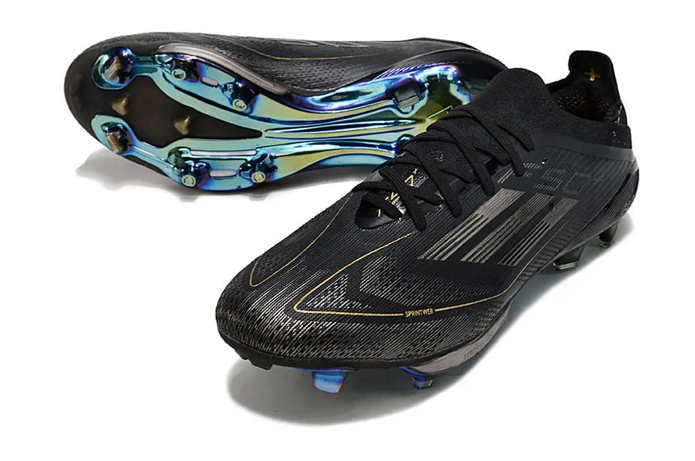 Adidas F50+ Elite Lightstrike Pro FG - Black/Iridescent Black/Gold