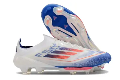 Adidas F50+ Elite Lightstrike Pro FG - White/Electric Blue/Crimson Red