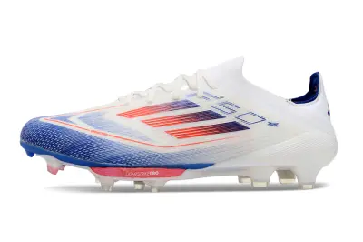Adidas F50+ Elite Lightstrike Pro FG - White/Electric Blue/Crimson Red