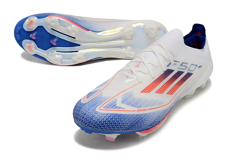 Adidas F50+ Elite Lightstrike Pro FG - White/Electric Blue/Crimson Red