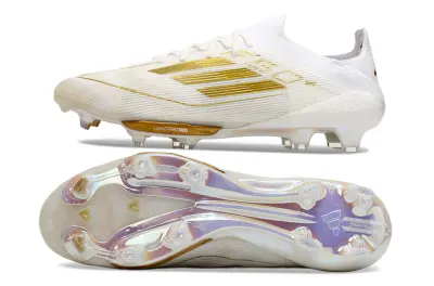 Adidas F50+ Elite Lightstrike Pro FG - White/Gold Glimmer/Crystal Shine