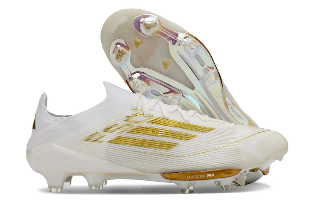 Adidas F50+ Elite Lightstrike Pro FG - White/Gold Glimmer/Crystal Shine