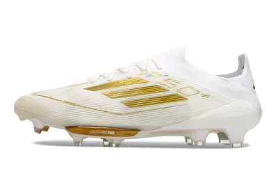 Adidas F50+ Elite Lightstrike Pro FG - White/Gold Glimmer/Crystal Shine