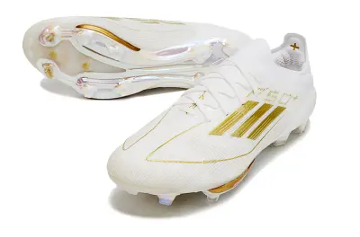 Adidas F50+ Elite Lightstrike Pro FG - White/Gold Glimmer/Crystal Shine