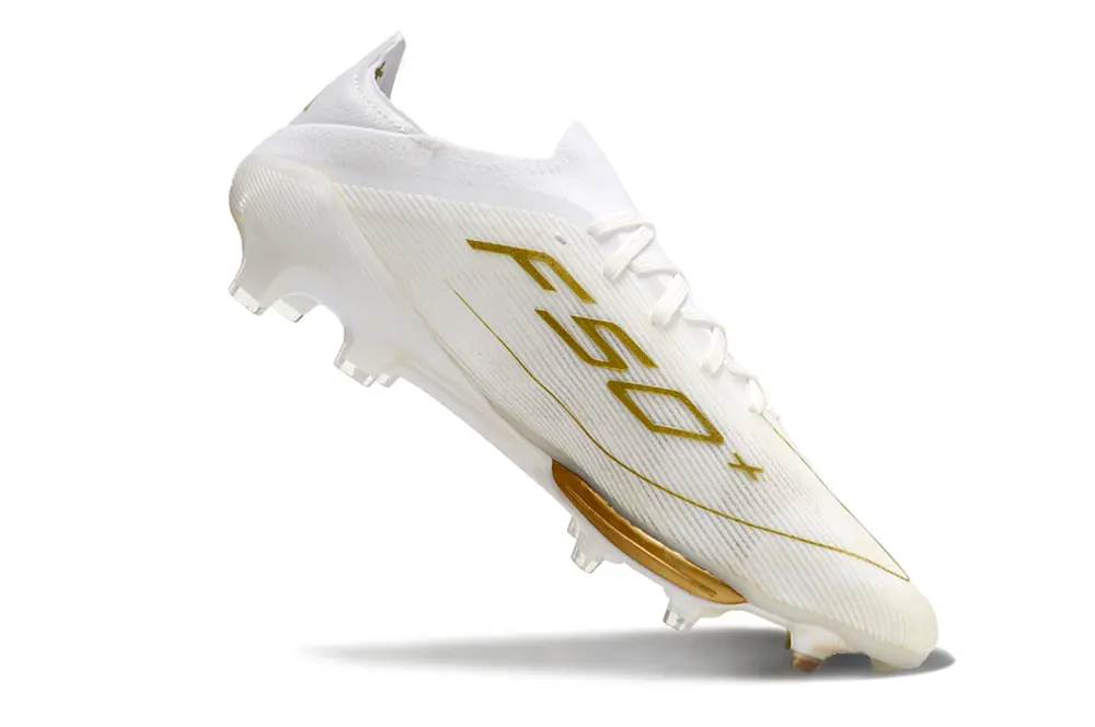 Adidas F50+ Elite Lightstrike Pro FG - White/Gold Glimmer/Crystal Shine