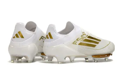 Adidas F50+ Elite Lightstrike Pro FG - White/Gold Glimmer/Crystal Shine