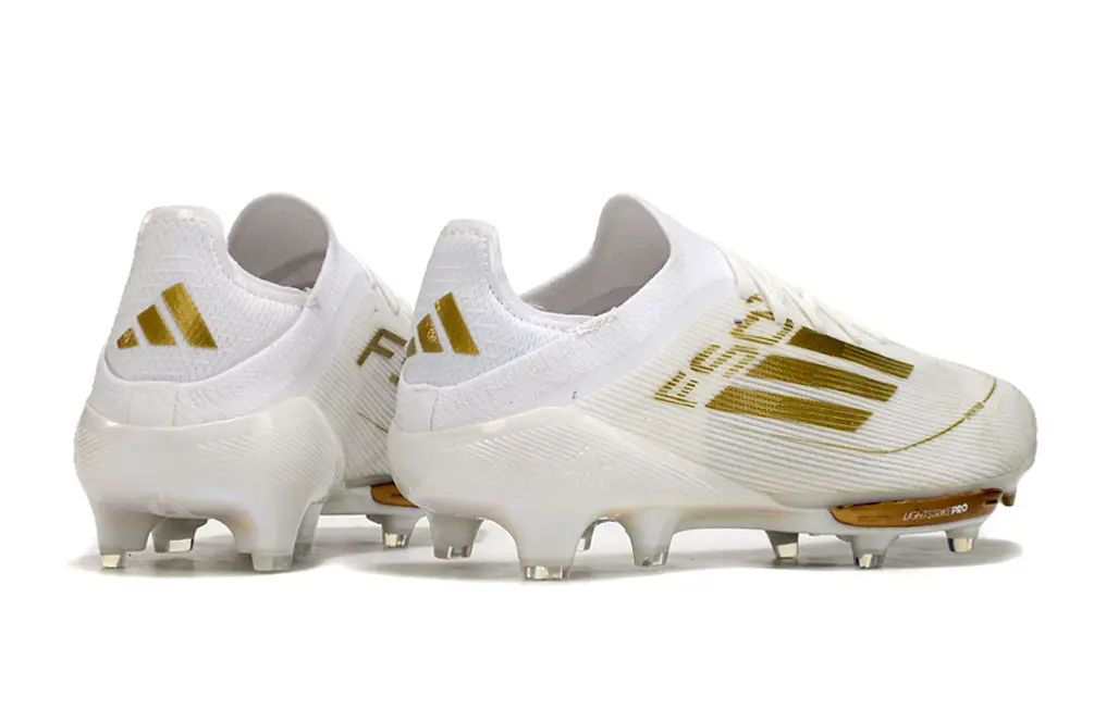 Adidas F50+ Elite Lightstrike Pro FG - White/Gold Glimmer/Crystal Shine