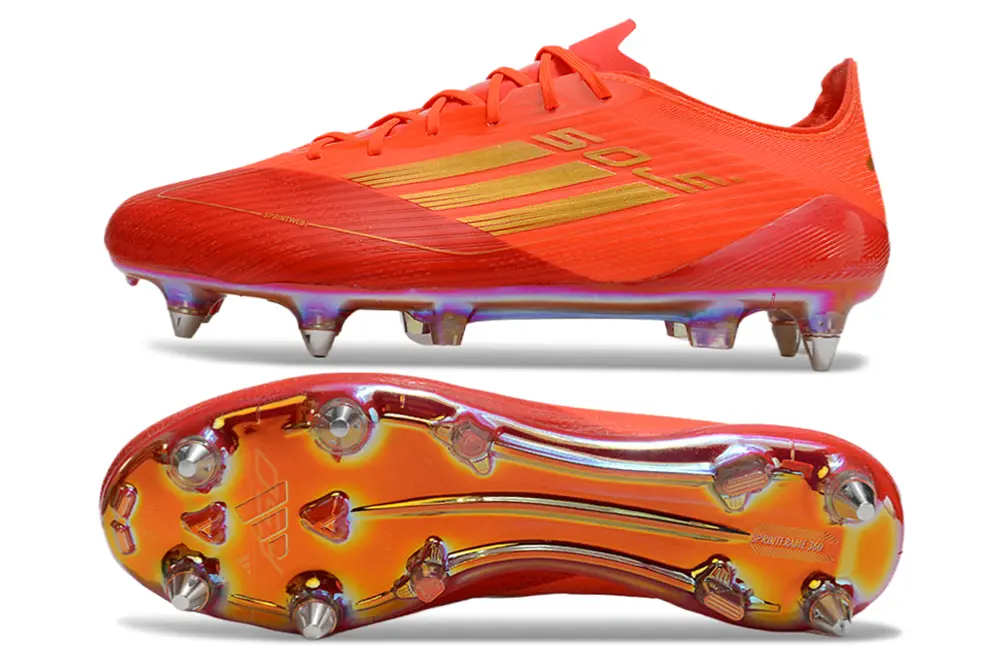 Mo Salah x Adidas F50 Elite SG - Red/Flame Red/Golden Accents