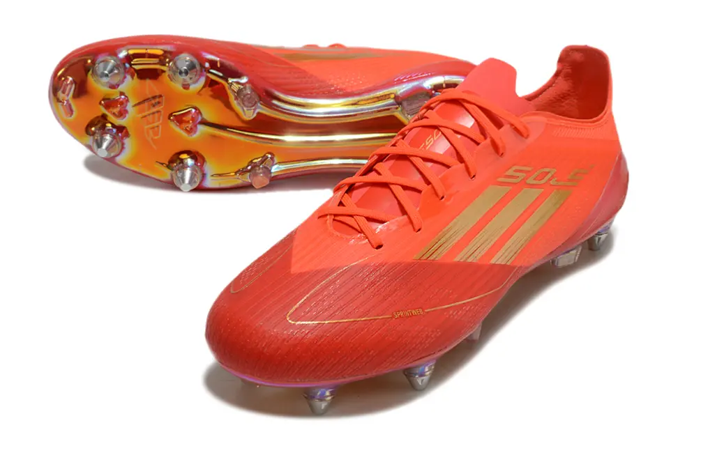 Mo Salah x Adidas F50 Elite SG - Red/Flame Red/Golden Accents