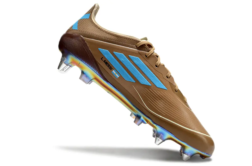 Bad Bunny x Adidas F50 Elite SG - Brown/Golden Brown/Blue Accent