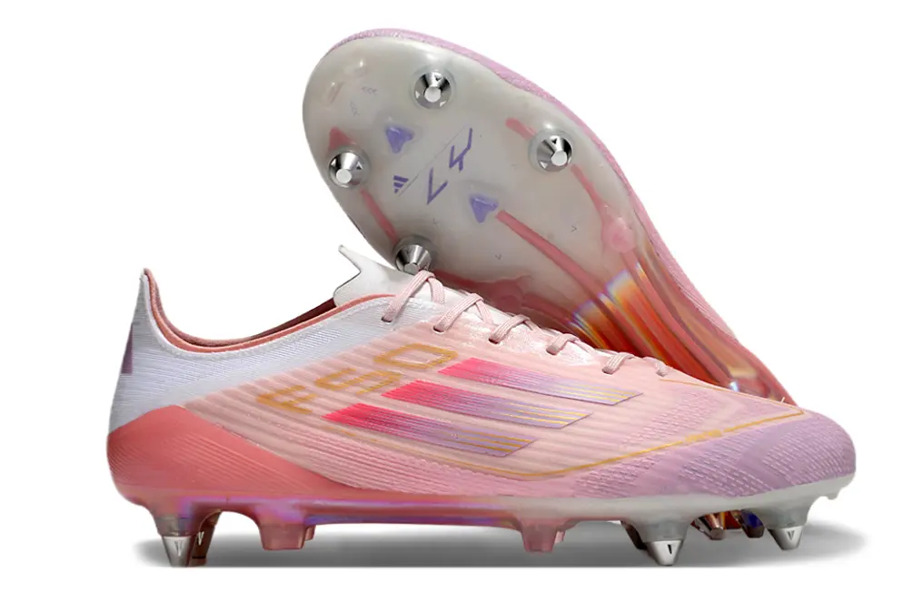 Lamine Yamal x Adidas F50 Elite SG - Pink/Soft Pink/Golden Highlights