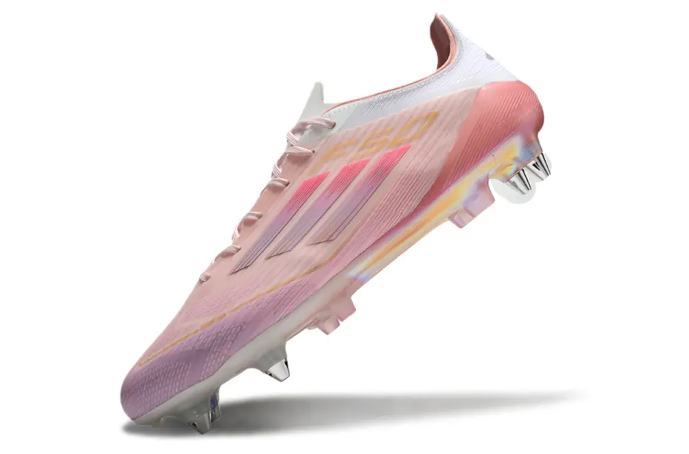 Lamine Yamal x Adidas F50 Elite SG - Pink/Soft Pink/Golden Highlights