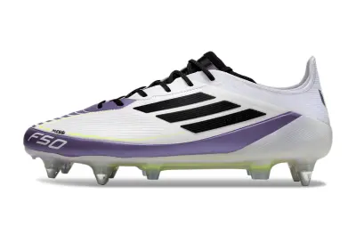 Messi x Adidas F50 Elite SG - White/Purple Glow/Black