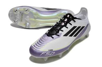 Messi x Adidas F50 Elite SG - White/Purple Glow/Black