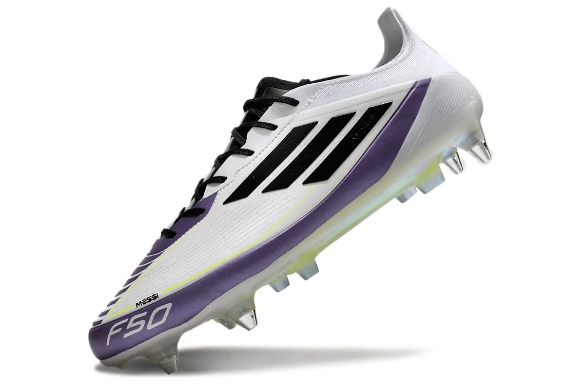 Messi x Adidas F50 Elite SG - White/Purple Glow/Black