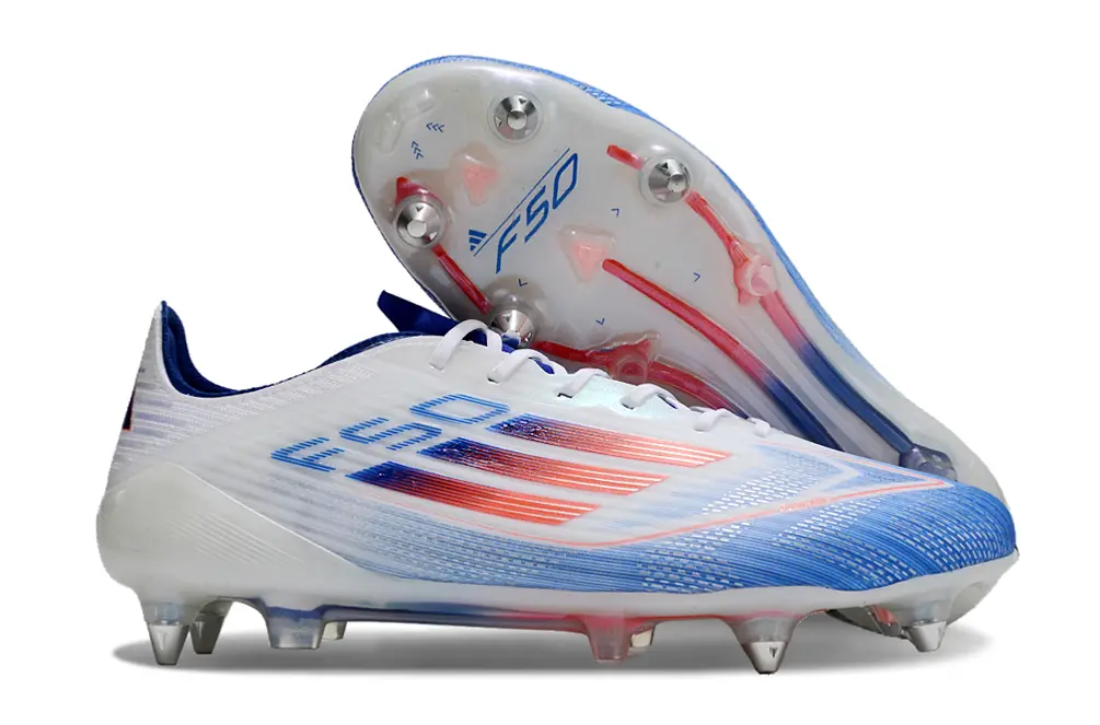 Adidas F50 Elite SG - White/Electric Blue/Radiant Red