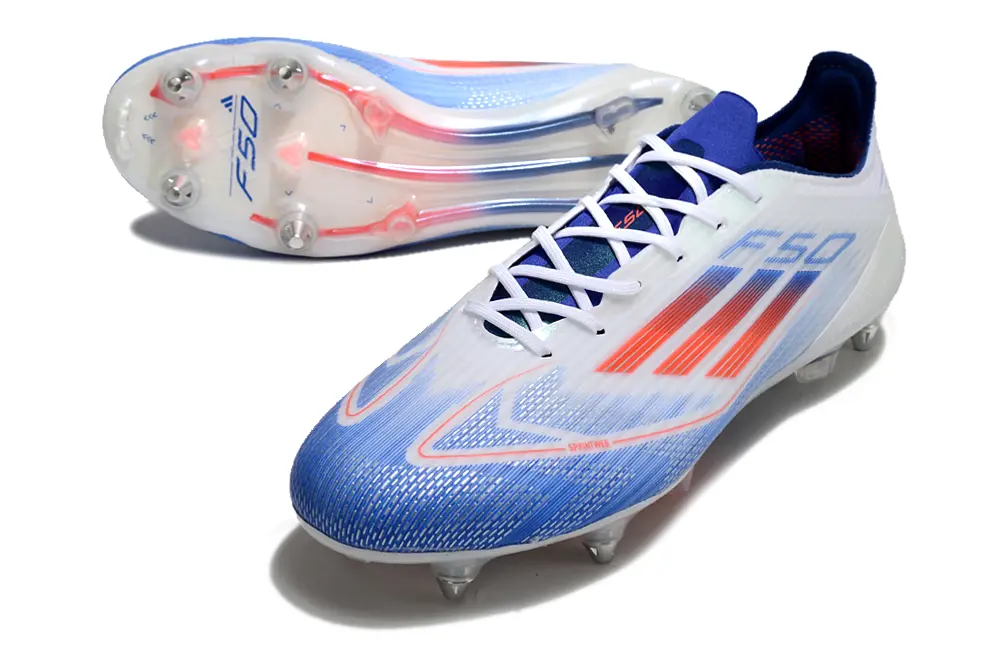 Adidas F50 Elite SG - White/Electric Blue/Radiant Red
