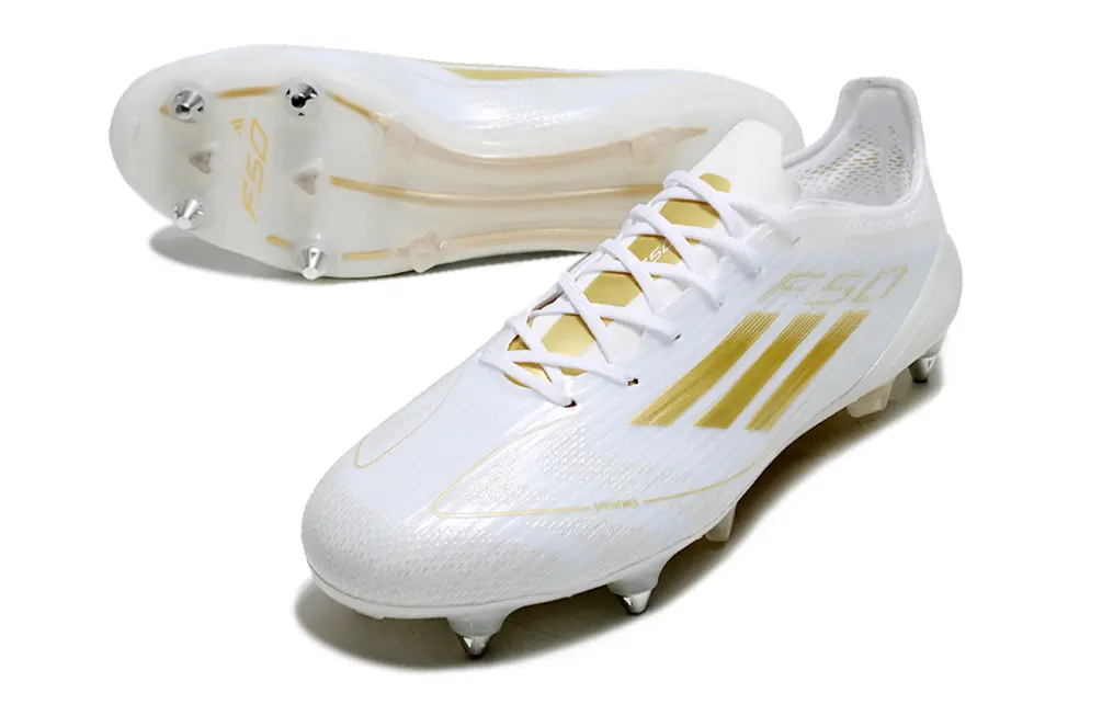 Adidas F50 Elite SG - White/Gold/White