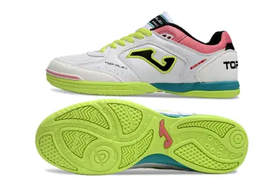 Joma Top Flex IC - White/Neon Green/Coral Pink
