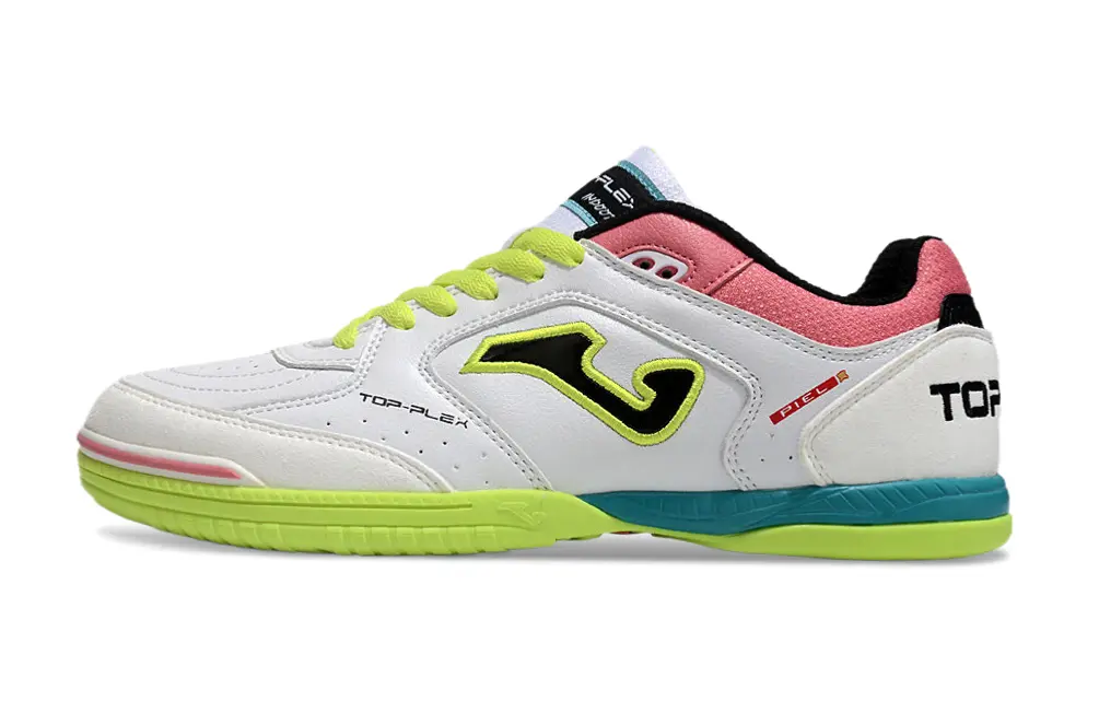 Joma Top Flex IC - White/Neon Green/Coral Pink