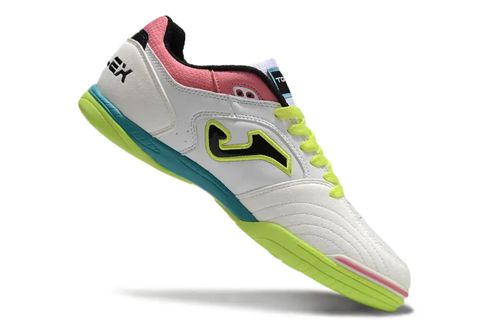 Joma Top Flex IC - White/Neon Green/Coral Pink