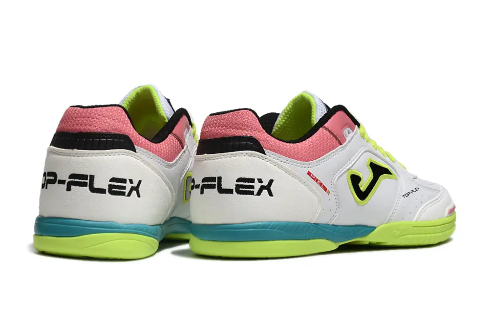 Joma Top Flex IC - White/Neon Green/Coral Pink