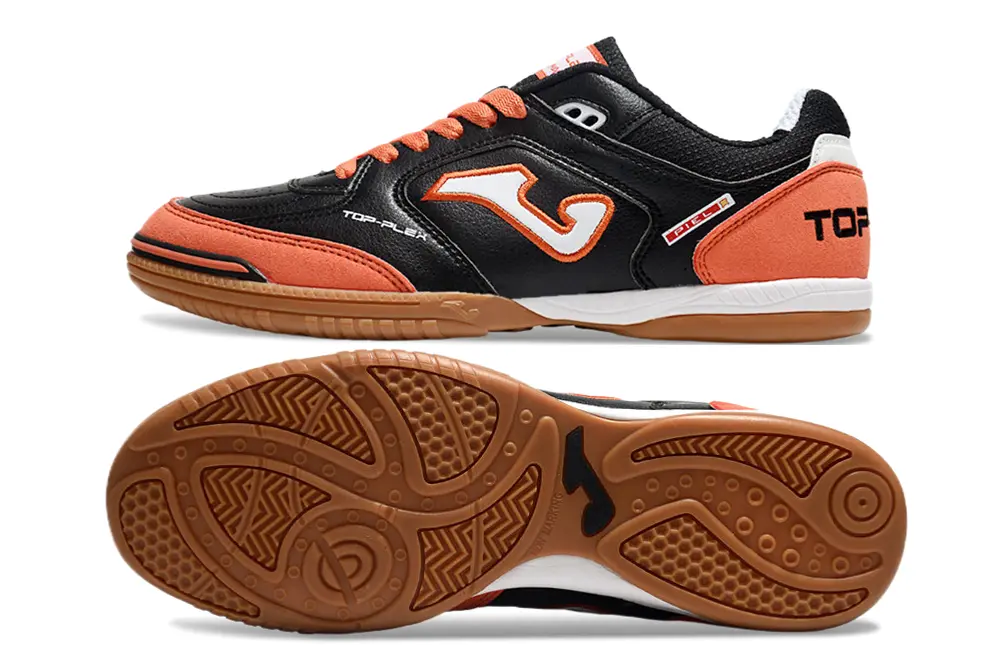 Joma Top Flex IC - Black/Orange Blaze/Charcoal Grey