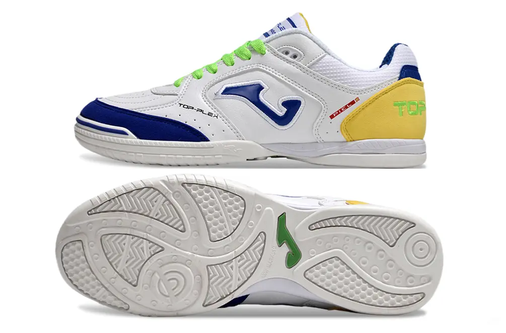 Joma Top Flex IC - White/Navy Blue/Lime Green