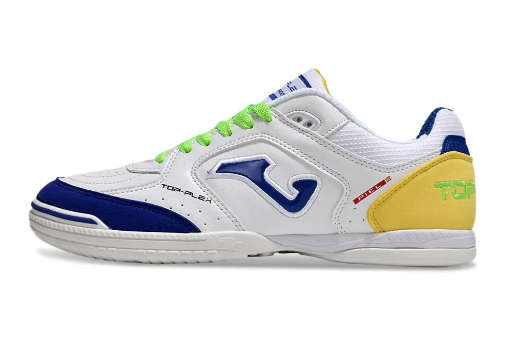 Joma Top Flex IC - White/Navy Blue/Lime Green
