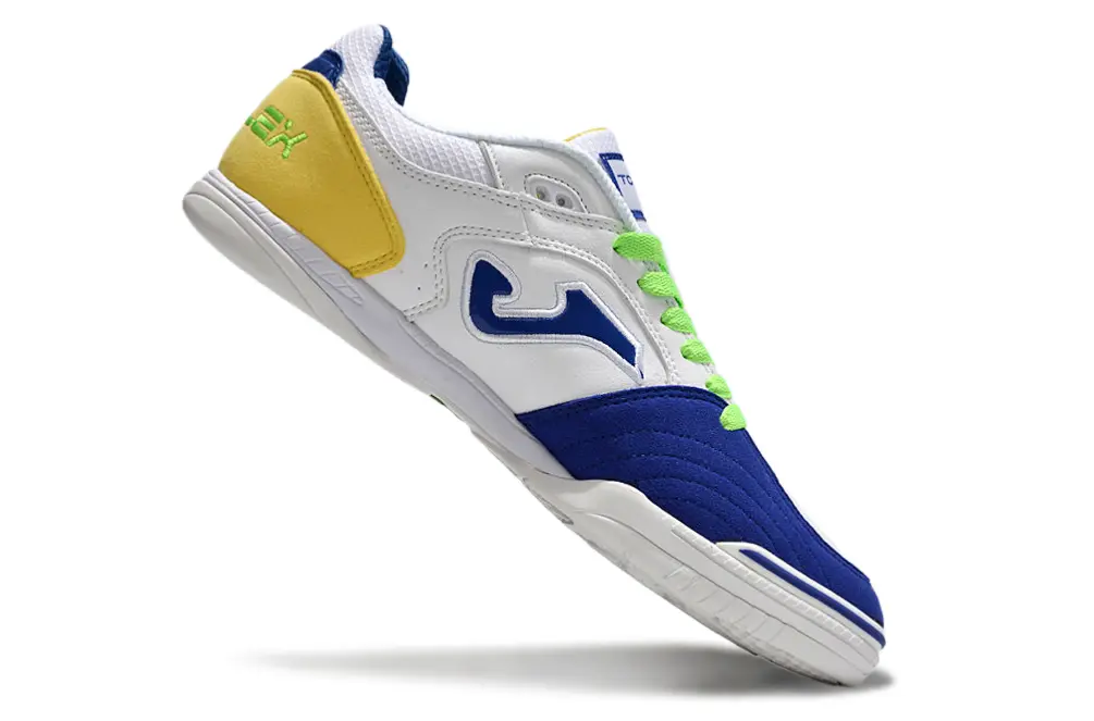 Joma Top Flex IC - White/Navy Blue/Lime Green
