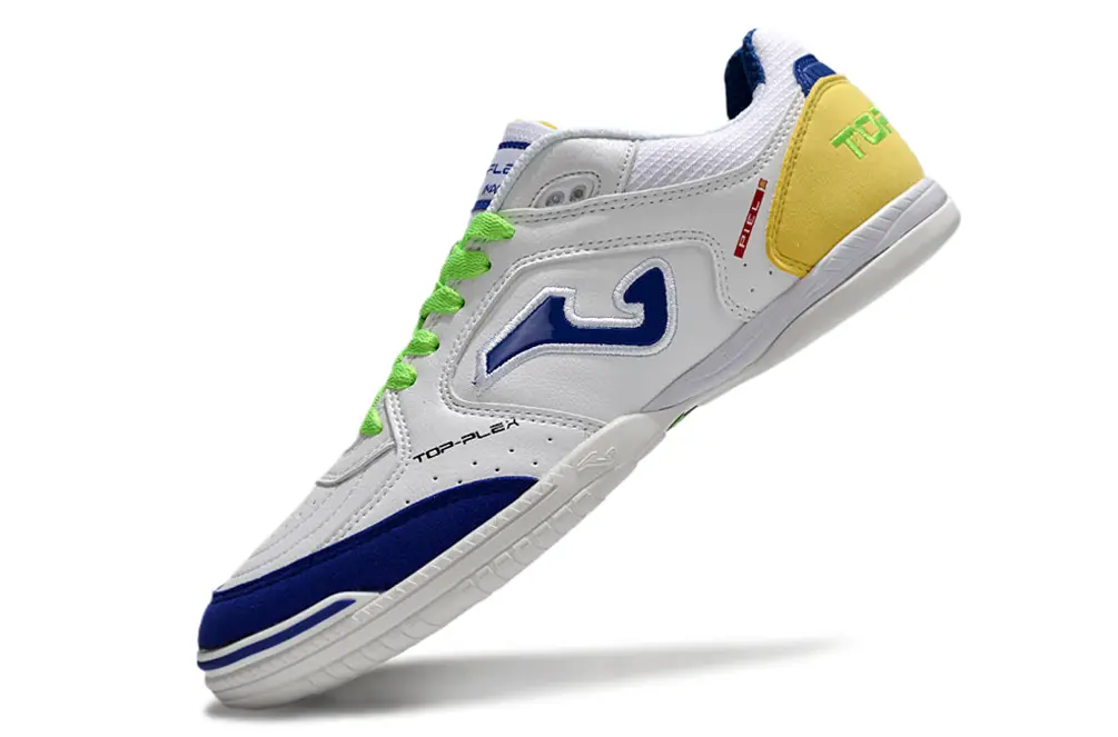 Joma Top Flex IC - White/Navy Blue/Lime Green