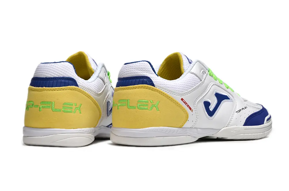 Joma Top Flex IC - White/Navy Blue/Lime Green