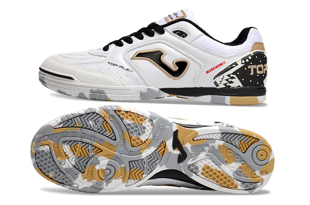 Joma Top Flex IC - White/Gold Accents/Black Details