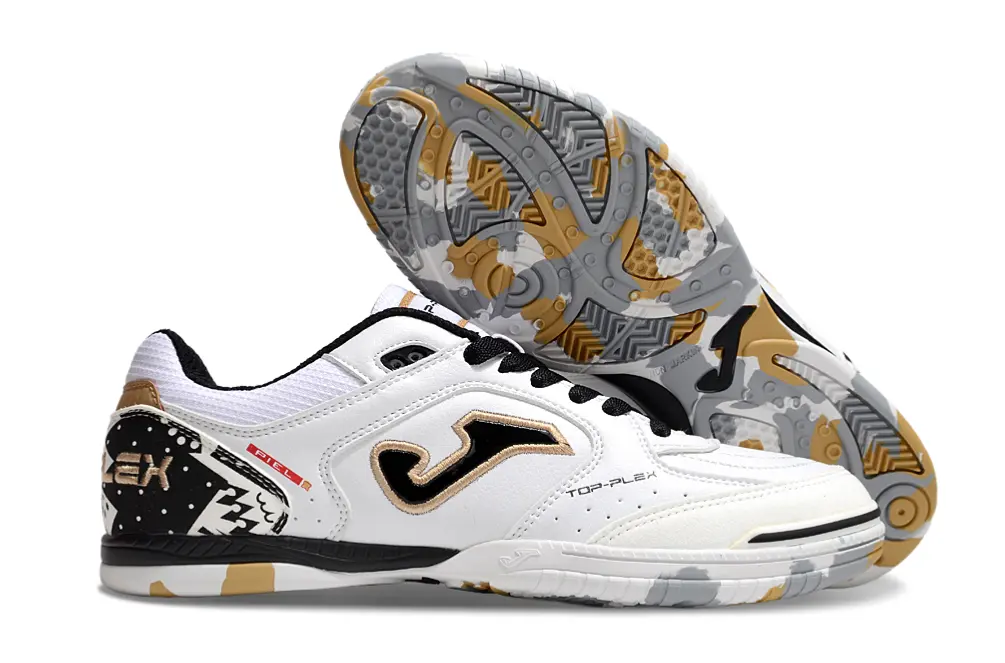 Joma Top Flex IC - White/Gold Accents/Black Details