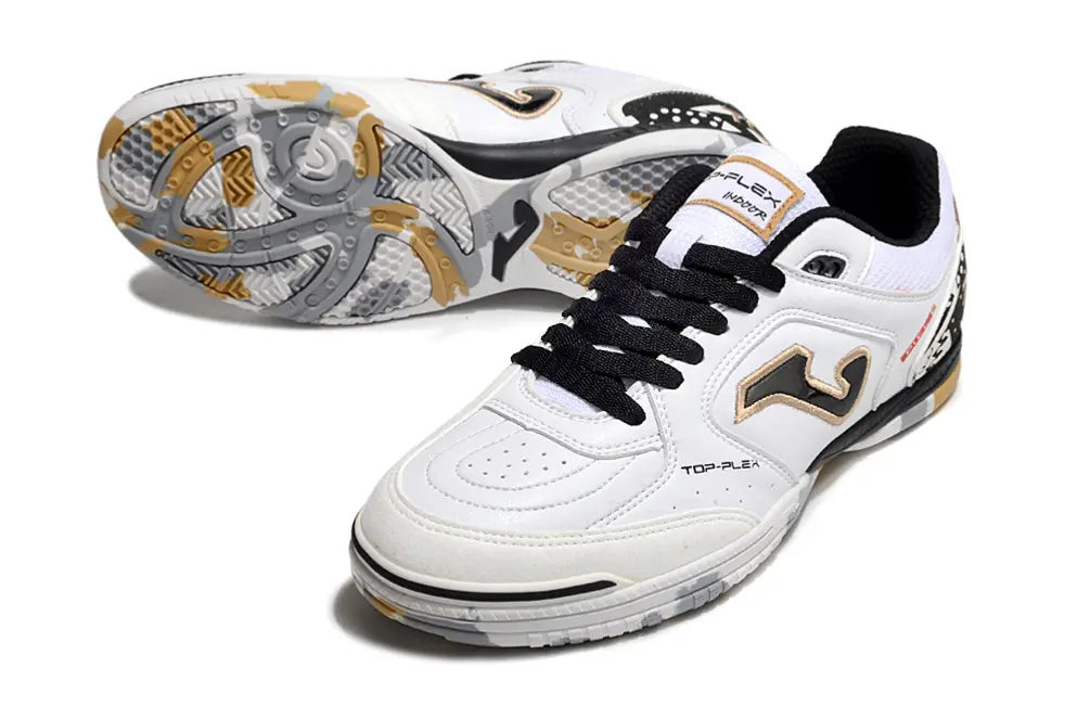 Joma Top Flex IC - White/Gold Accents/Black Details