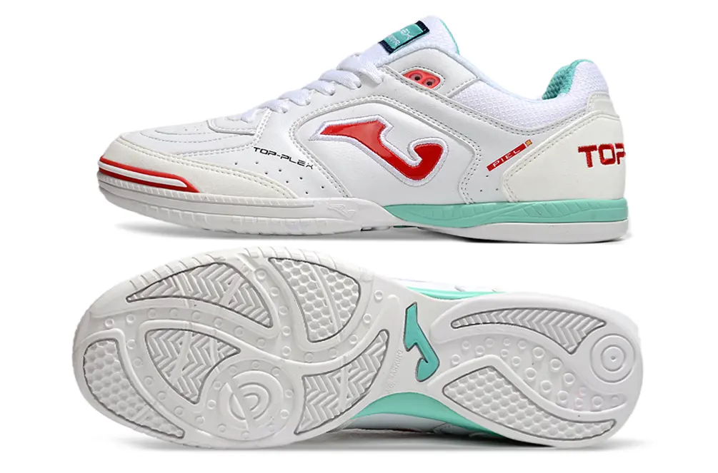 Joma Top Flex IC - White/Coral Red/Mint Green