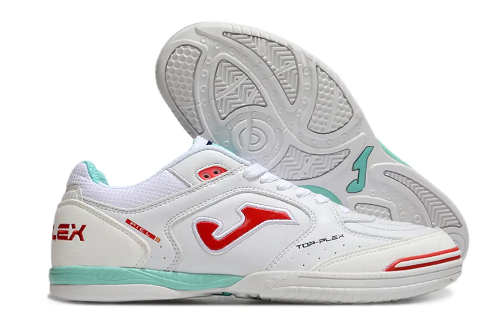 Joma Top Flex IC - White/Coral Red/Mint Green