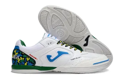 Joma Top Flex IC - White/Ocean Blue/Camouflage Green
