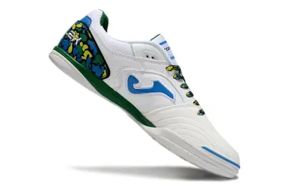 Joma Top Flex IC - White/Ocean Blue/Camouflage Green