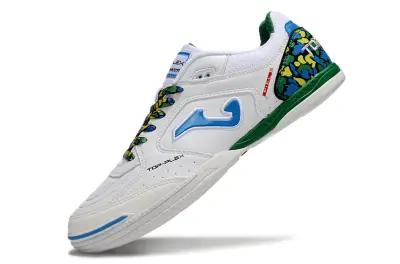 Joma Top Flex IC - White/Ocean Blue/Camouflage Green